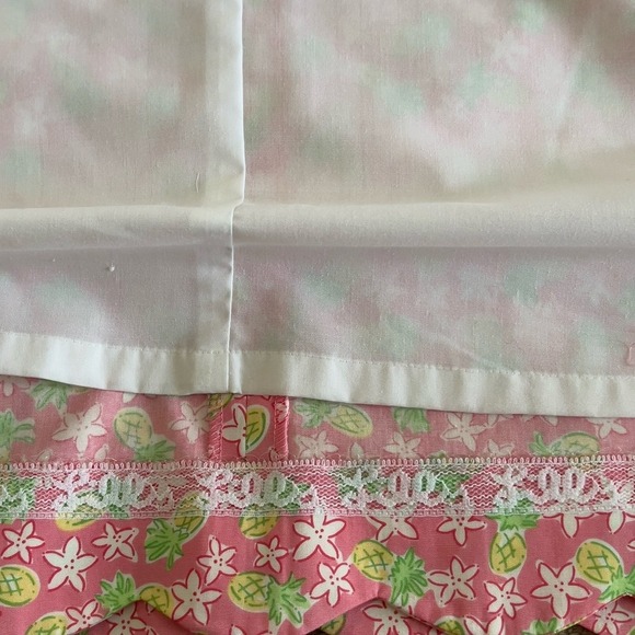 Vtg Lilly Pulitzer Women's Skirt Pink Floral Pineapple Scallop Hem Size 8 - Picture 8 of 8